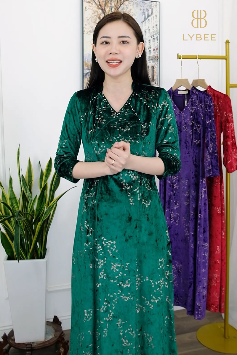 Đầm công sở  Váy dự tiệc chất vải nhung cao cấp  giấu bụng cho em chị   STefanie  Shopee Việt Nam