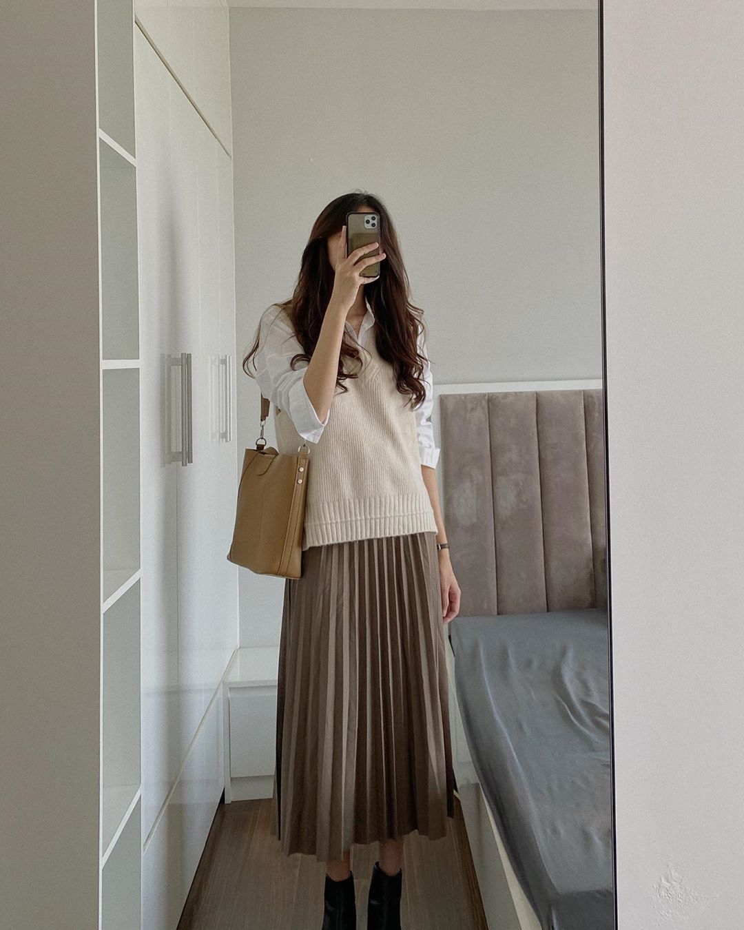 Chân Váy Nhung Xếp Ly Dáng Dài Midi Phong Cách Hàn Quốc 2020 cho các cô  nàng vintage Tại Hà Nội  RaoXYZ